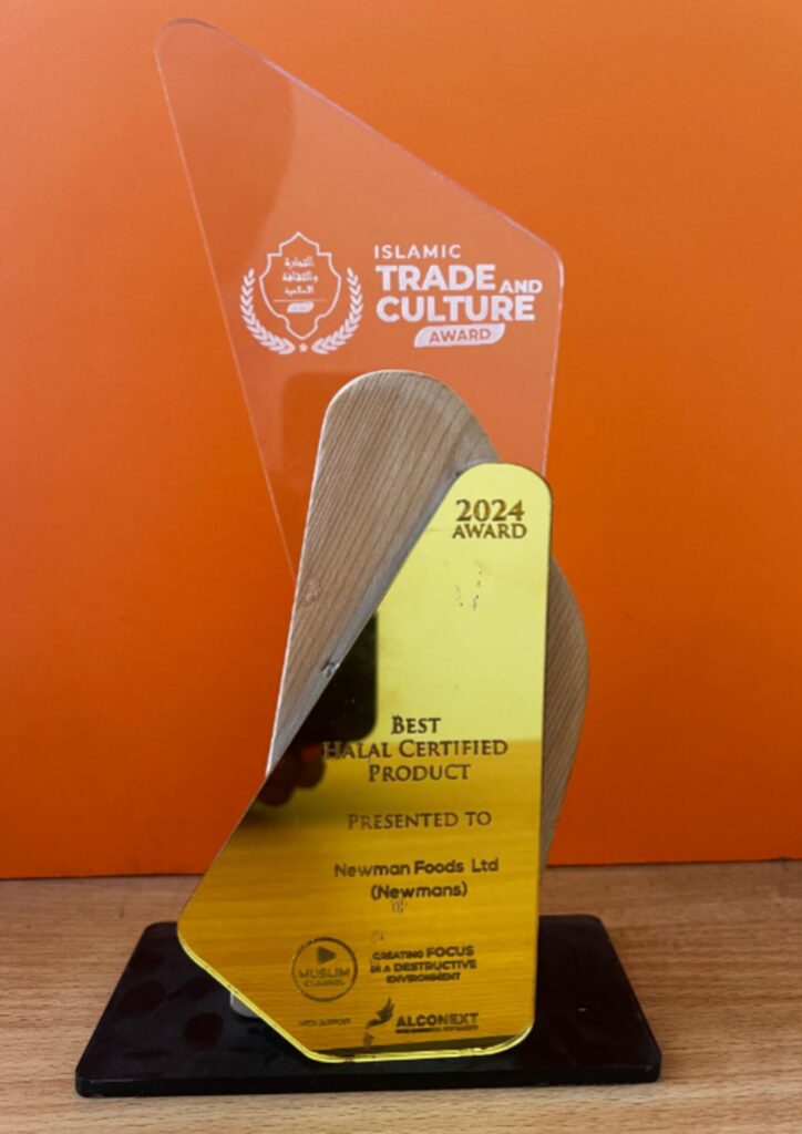 An Award for Newmans for Best Halal Certification