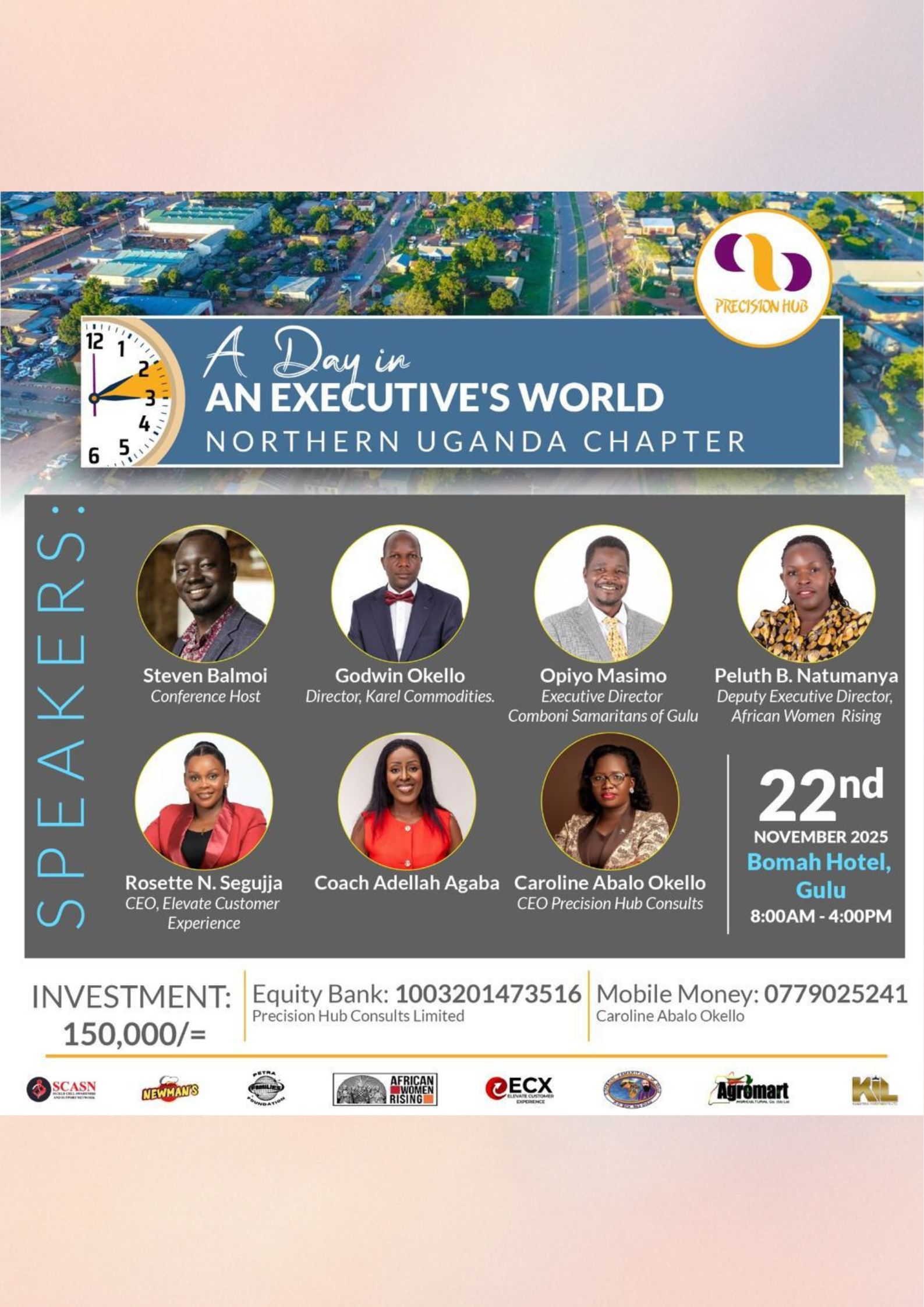 A poster for a Day in an Executive's World showing Newman's as a sponsor